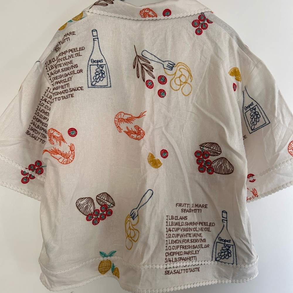 Caroline Constas Short Sleeve Mediterranean Shirt
